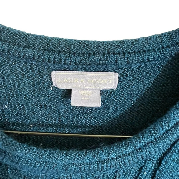 Laura Scott Blue Sweater Size Medium Long Sleeves Pullover Round Neckline Knit - Picture 6 of 6